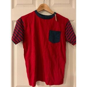 The Children's Place Boys Red Striped Shirt Size 10/12
